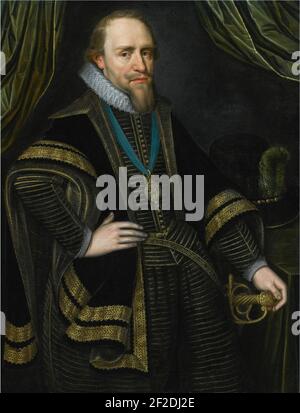 PORTRÄT DES PRINZEN MAURITS VON ORANGE (1567-1625). Stockfoto