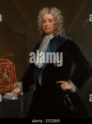 Porträt von Sir Robert Walpole, 1st Earl of Orford ). Stockfoto