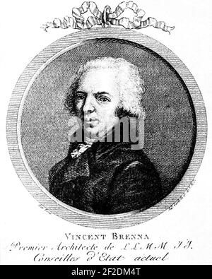 Porträt von Vincenzo Brenna (Cardelli, Ritt). Stockfoto