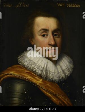 Portret van Albert (1596-1626), graaf van Nassau-Dillenburg Stockfoto