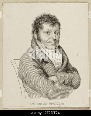 Portret van Adriaan van der Willigen. Stockfoto