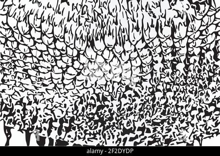 Vektor-Form Illustration einer Sonnenblume Samenpfoten in Miami, Florida. Stock Vektor