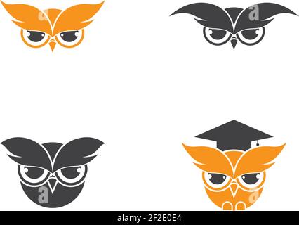 Eule Logo Vorlage Vektor Symbol Illustration Design Stock Vektor