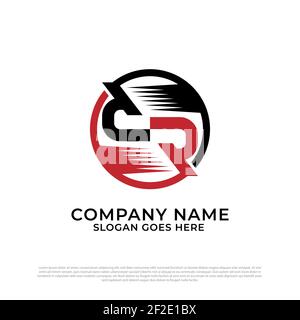 Anfangsbuchstabe DR Logo Design im Kreis, D und R Logo Vektor, am besten für Automobil-und Sport Logo Design-Vorlage Stock Vektor