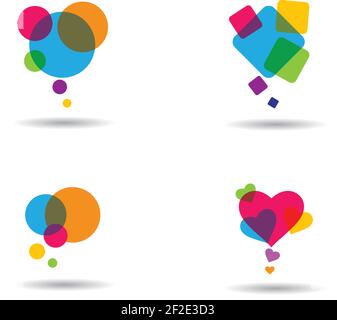 Bubble Logo Vorlage Vektor Symbol Illustration Design Stock Vektor