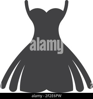 Kleid Logo Vektor Symbol Illustration Design Stock Vektor