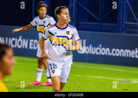 Buenos Aires, Argentinien. März 2021, 11th. Clarisa Huber (Boca) Quelle: SPP Sport Pressefoto. /Alamy Live Nachrichten Stockfoto