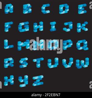 Stilvolles Font Poster mit Buchstaben aus Alphabet auf dem schwarzen Vektordarstellung im Hintergrund Stock Vektor