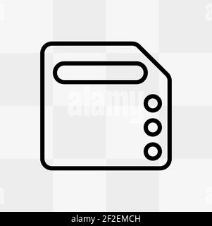 Symbolvektordarstellung speichern. Symbol für isolierte Diskette. Linienkonzept aufzeichnen. Speichern Sie das Grafikdesign der Diskette. Speichern Sie das Umrisssymbol für die App Stock Vektor