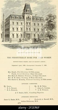 Presbyterian Home for Aged Women, New York City, Valentine's Manual. Stockfoto