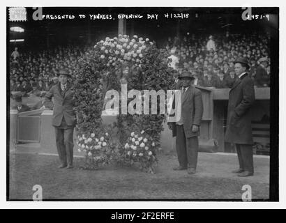 Präsentiert Yankees, Eröffnungstag, 4-22-15 Stockfoto