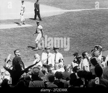 Präsident John F. Kennedy nimmt am 1962 All Star Baseball-Spiel im DC Stadium Teil. Stockfoto