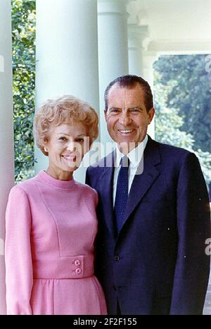 Präsident Richard Nixon und First Lady Pat Nixon. Stockfoto
