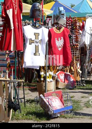 Mittelalterlicher Markt auf dem Schloss Malbork in Polen Stockfoto