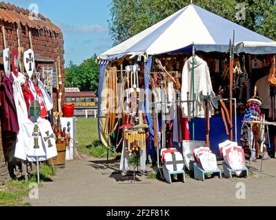 Mittelalterlicher Markt auf dem Schloss Malbork in Polen Stockfoto