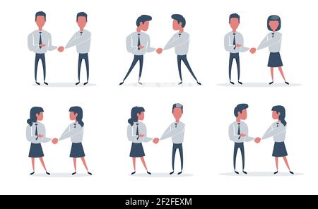 Geschäftsleute Schütteln Die Hände. Stock Vektor