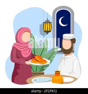 Handgezeichnete ramadan Konzept Illustration Vektor Illustration. Stock Vektor