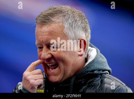 Aktenfoto vom 02-01-2021 von Sheffield United Manager Chris Wilder. Ausgabedatum: Freitag, 12. März 2021. Stockfoto