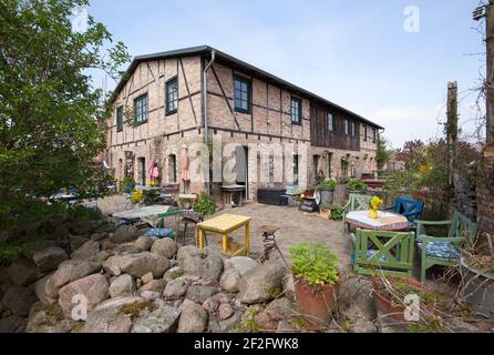 Altes Pfarrhaus, Netzelkow, Halbinsel Gnitz, Usedom Stockfoto