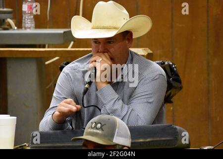 Groesbeck Auction & Livestock Co. Texas, USA Stockfoto