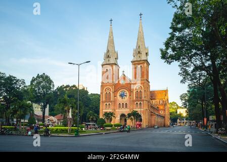 Kathedrale Notre Dame Basilika von Saigon in Ho Chi minh Stadt, Vietnam Stockfoto