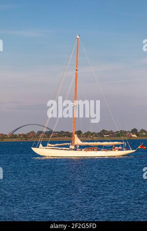 Ausflugsboot, Insel Fehmarn, Burgtiefe Stockfoto