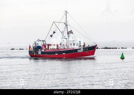 Ausflugsboot, Insel Fehmarn, Burgtiefe Stockfoto