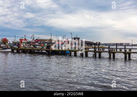 Burgstaaken Hafen, Schifffahrtsmuseum, Fehmarn Insel, Ostsee Stockfoto