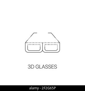 3D Brille einfaches Symbol Website-Seite und mobile App Design Stock Vektor