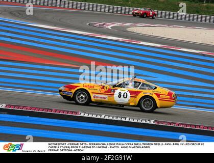 MOTORSPORT - FERRARI DAYS - FERRARI CHALLENGE ITALIA COPPA SHELL/TROFEO PIRELLI - F430 - PAUL RICARD CIRCUIT LE CASTELLET (FRA) VOM 31/05/2008 BIS 1/06/2008 - FOTO : ANNE GUARDIOLA/DPPI FERRARI DAYTONA - ACTION Stockfoto