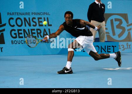 TENNIS - GEÖFFNET 13 DE MARSEILLE 2010 - MARSEILLE (FRA) - 19/02/2010 - FOTO : ANNE GUARDIOLA / DPPIGAEL MONFILS (FRA) Stockfoto