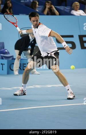 TENNIS - GEÖFFNET 13 DE MARSEILLE 2010 - MARSEILLE (FRA) - 19/02/2010 - FOTO : ANNE GUARDIOLA / DPPIROBIN SÖDERLING (SWE) Stockfoto