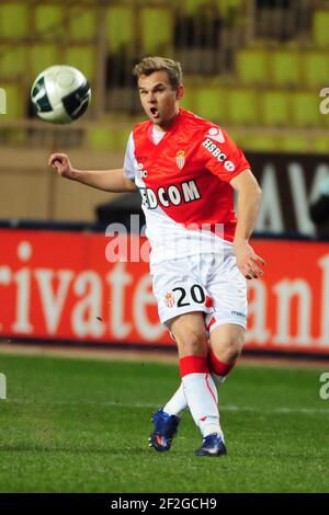 FUSSBALL - FRANZÖSISCHE MEISTERSCHAFT 2011/2012 - L2 - AS MONACO V SC BASTIA - 13/02/2012 - FOTO OLIVIER ANRIGO / DPPI – VLADIMIR KOMAN (ASM) Stockfoto