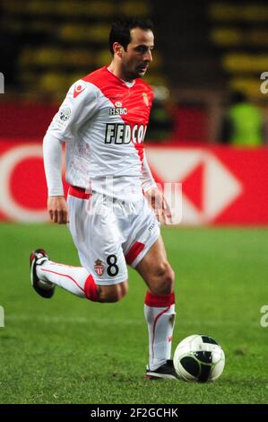 FUSSBALL - FRANZÖSISCHE MEISTERSCHAFT 2011/2012 - L2 - AS MONACO V SC BASTIA - 13/02/2012 - FOTO OLIVIER ANRIGO / DPPI – LUDOVIC GIULY (ASM) Stockfoto