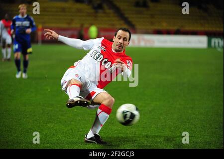 FUSSBALL - FRANZÖSISCHE MEISTERSCHAFT 2011/2012 - L2 - AS MONACO V SC BASTIA - 13/02/2012 - FOTO OLIVIER ANRIGO / DPPI – LUDOVIC GIULY (ASM) Stockfoto