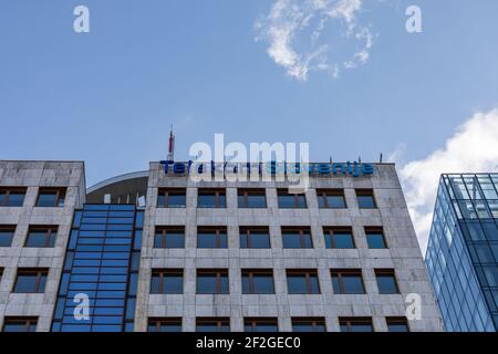 Die slowenische Telekom Slovenije Hauptsitz, Ljubljana, Slowenien Stockfoto