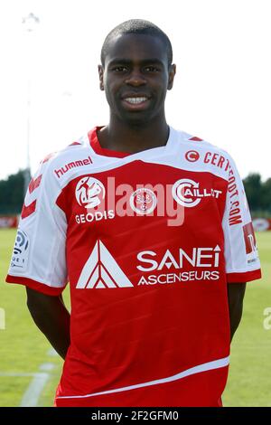 Prinz ONIANGUE von Stade De Reims während des offiziellen Fotoshootings, Französisch Fußball Ligue 1 am 28. September 2015 in Reims, Frankreich. Foto Anthony Serpe / DPPI Stockfoto