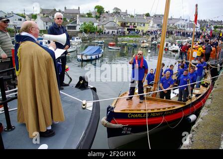 Blessing ehemaliger Rettungsboot, 'Charles Henry Ashley' Cemaes, Anglesey, Nordwales Stockfoto