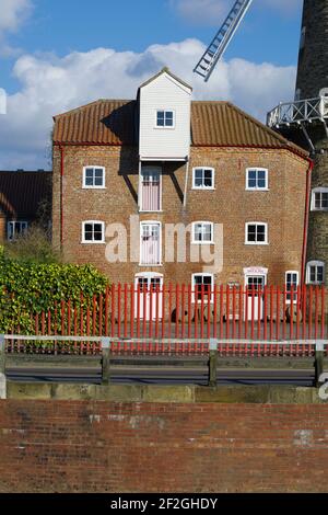 Maud Foster Windmill, Boston, Lincolnshire, England. Stockfoto