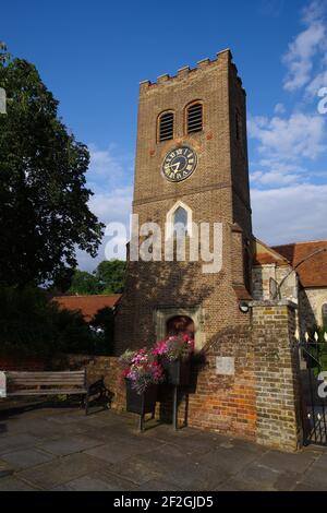 St. Nicholas Church, Shepperton. England, Vereinigtes Königreich. Stockfoto