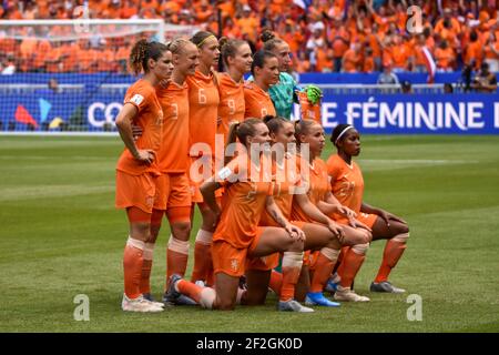 Das niederländische Team vor der FIFA Frauen-Weltmeisterschaft Frankreich 2019, Finales Fußballspiel zwischen den USA und den Niederlanden am 7. Juli 2019 im Stade de Lyon in Lyon, Frankreich - Foto Melanie Laurent / A2M Sport Consulting / DPPI Stockfoto