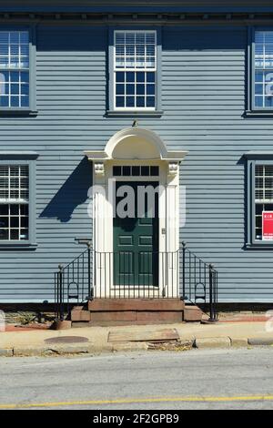 John Coddington House, erbaut 1730, liegt an der Marlborough Street und Thames Street im historischen Newport District in Newport, Rhode Island RI, USA. Stockfoto