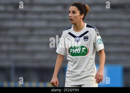 Ghoutia Karchouni von Girondins de Bordeaux reagiert während des französischen Frauencups, der Runde des Fußballspiels 32 zwischen dem FC Paris und dem FC Girondin de Bordeaux am 11. Januar 2020 im Robert Bobin Stadion in Bondoufle, Frankreich - Foto Antoine Massinon / A2M Sport Consulting / DPPI Stockfoto