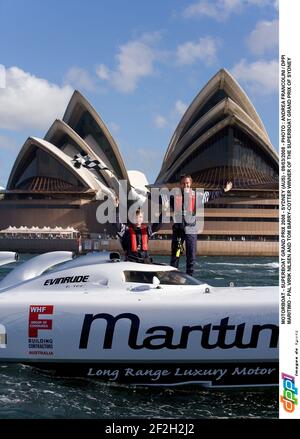 MOTORBOOT - SUPERBOAT GRAND PRIX 2008 - SYDNEY (AUS) - 09/03/2008 - FOTO : ANDREA FRANCOLINI / DPPI MARITIMO - PAL VIRIK NILSEN UND TOM BARRY-COTTER SIEGER DES SUPERBOAT GRAND PRIX VON SYDNEY Stockfoto