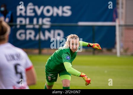 Solene Durand von EA Guingamp während der französischen Frauenmeisterschaft D1 Arkema Fußballspiel zwischen Paris Saint-Germain und EA Guingamp am 5. September 2020 im Georges Lefevre Stadion in Saint-Germain-en-Laye, Frankreich - Foto Antoine Massinon / A2M Sport Consulting / DPPI Stockfoto