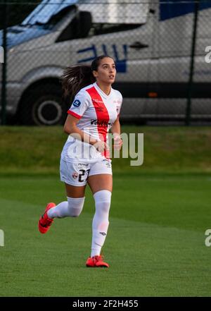 Anissa Lahmari von EA Guingamp reagiert während der französischen Frauenmeisterschaft D1 Arkema Fußballspiel zwischen Paris Saint-Germain und EA Guingamp am 5. September 2020 im Georges Lefevre Stadion in Saint-Germain-en-Laye, Frankreich - Foto Melanie Laurent / A2M Sport Consulting / DPPI Stockfoto