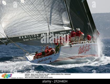 SEGELN - MAXI YACHT ROLEX CUP 2007 - PORTO CERVO (ITA) - 05/09/2007 FOTO : ANDREA FRANCOLINI / DPPI WILDOATS XI / BESITZER : BOB OATLEY (AUS) Stockfoto