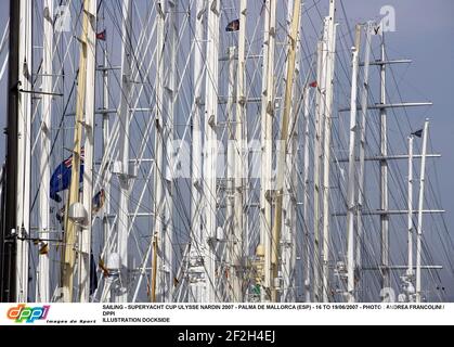 SEGELN - SUPERYACHT CUP ULYSSE NARDIN 2007 - PALMA DE MALLORCA (ESP) - 16 BIS 19/06/2007 - FOTO : ANDREA FRANCOLINI / DPPI ILLUSTRATION DOCKSIDE Stockfoto