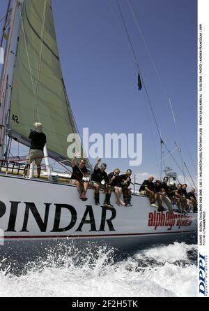 SEGELN - GLOBALE HERAUSFORDERUNG 2004-2005 - ETAPPE 3 : WELLINGTON (NZL) NACH SYDNEY (AUS) - SYDNEY (AUS) ANKUNFT - 13/02/2005 - FOTO : ANDREA FRANCOLINI / DPPI PINDAR ALPHAGRAPHICS Stockfoto