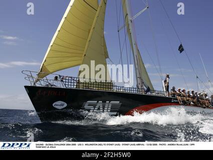 SEGELN - GLOBALE HERAUSFORDERUNG 2004-2005 - ETAPPE 3 : WELLINGTON (NZL) NACH SYDNEY (AUS) - SYDNEY (AUS) ANKUNFT - 13/02/2005 - FOTO : ANDREA FRANCOLINI / DPPI TEAM SAIC LA JOLLA Stockfoto